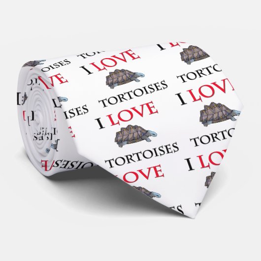 I Love Tortoises Stropdas (Opgerold)