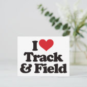 I Love Track en Field Briefkaart (Staand voorkant)