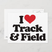 I Love Track en Field Briefkaart (Voorkant / Achterkant)