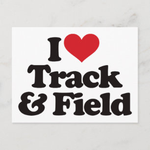 I Love Track en Field Briefkaart