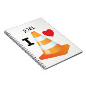 I Love Traffic Cones Fun Student Afstuderen Notitieboek (Rechterzijde)