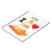 I Love Traffic Cones Fun Student Afstuderen Notitieboek (Linkerzijde)