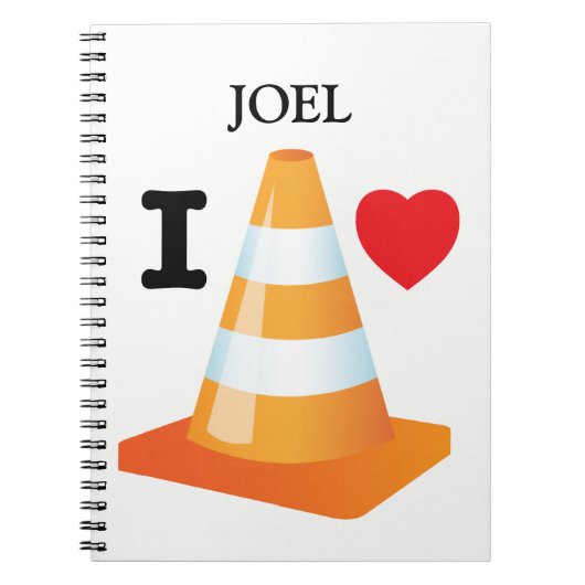 I Love Traffic Cones Fun Student Afstuderen Notitieboek (Voorkant)