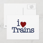 I Love Trains Briefkaart (Voorkant / Achterkant)