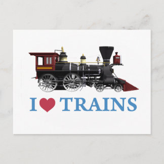 I Love Trains Briefkaart