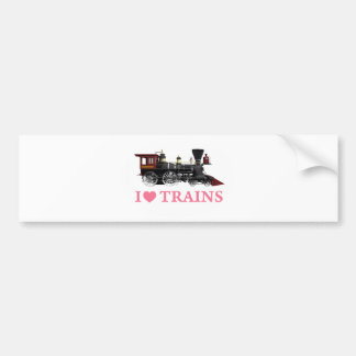 I Love Trains Bumpersticker