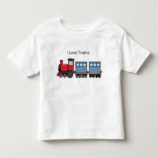 I Love Trains Kinder Shirts (Voorkant)