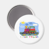 I Love Trains Magneet (Voorkant / Achterkant)