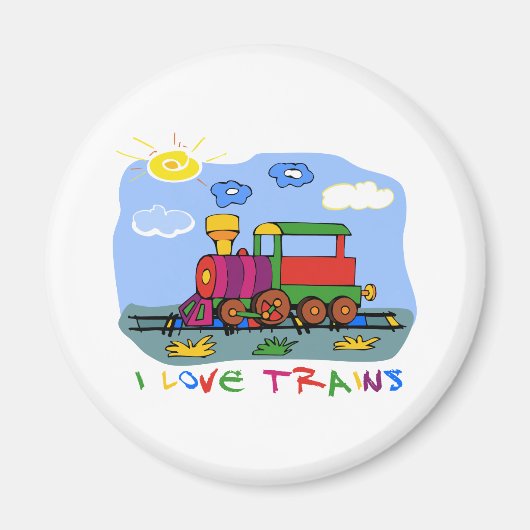 I Love Trains Magneet (Voorkant)