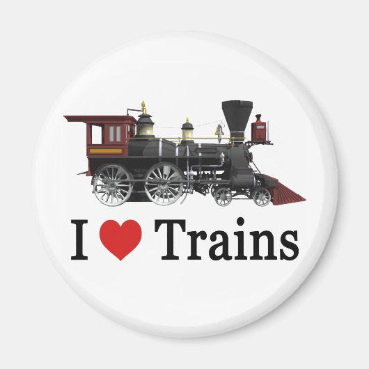 I Love Trains Magneet (Voorkant)