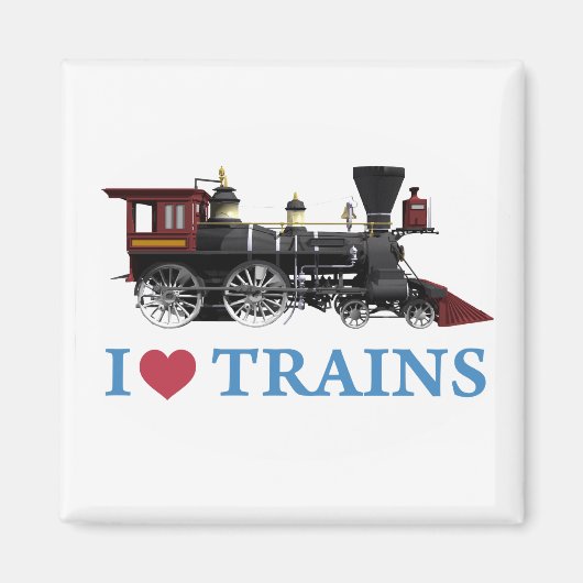 I Love Trains Magneet (Voorkant)
