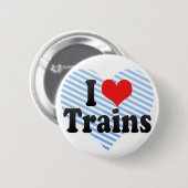 I Love Trains Ronde Button 5,7 Cm (Voorkant /achterkant)
