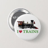 I Love Trains Ronde Button 5,7 Cm (Voorkant /achterkant)