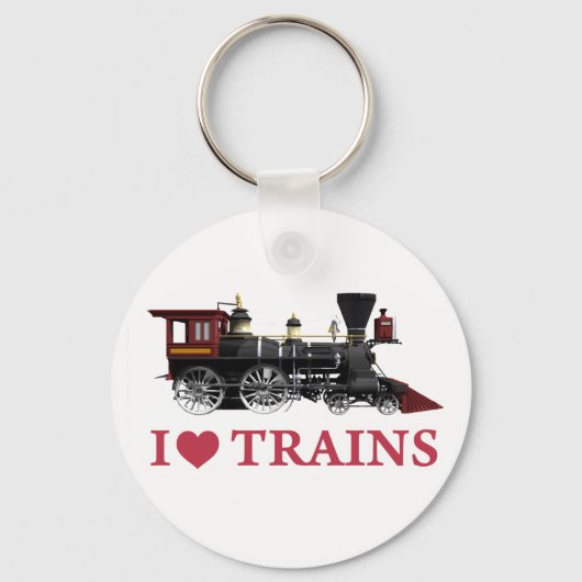 I Love Trains Sleutelhanger (Voorkant)