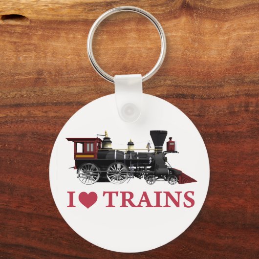 I Love Trains Sleutelhanger (Voorkant)