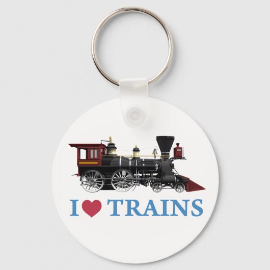 I Love Trains Sleutelhanger (Voorkant)