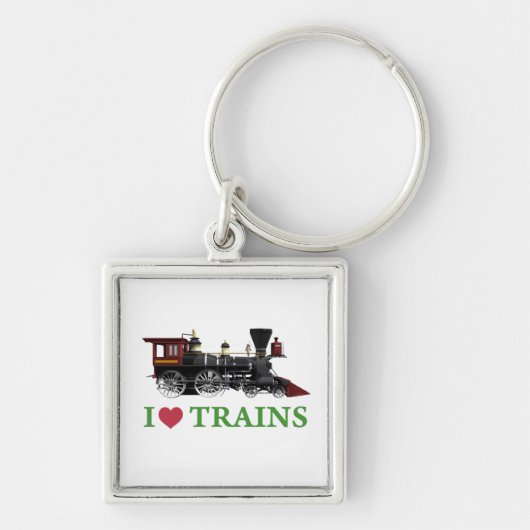 I Love Trains Sleutelhanger (Voorkant)