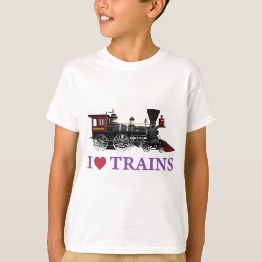 I Love Trains T-shirt (Voorkant)