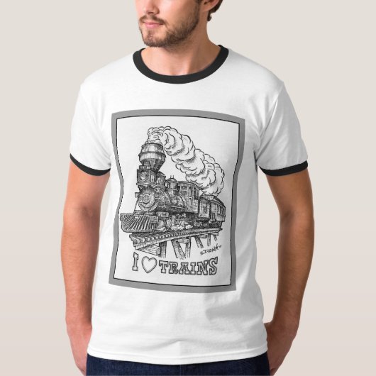 I Love Trains T-shirt (Voorkant)