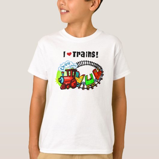 I Love Trains T-shirt (Voorkant)