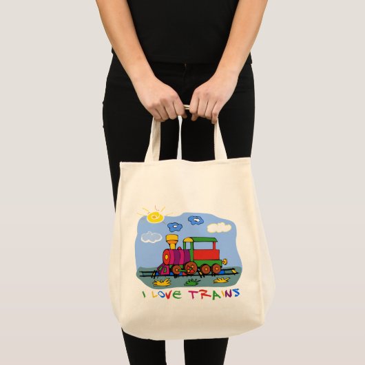 I Love Trains Tote Bag (Voorkant (product))