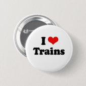 I Love Trains Tshirt Ronde Button 5,7 Cm (Voorkant /achterkant)