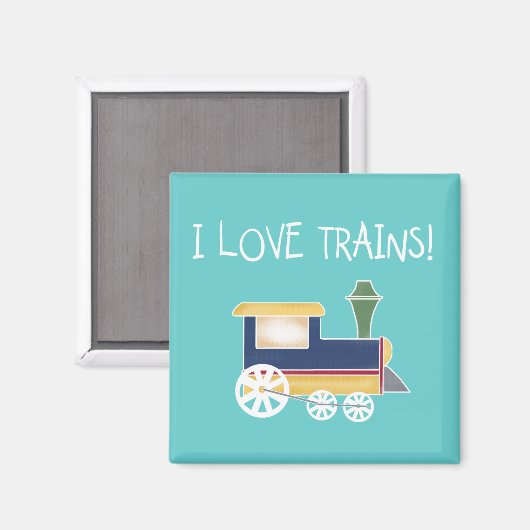 I Love Trains Tshirts and Gifts Magneet (Voorkant / Achterkant)