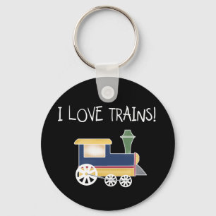 I Love Trains Tshirts and Gifts Sleutelhanger