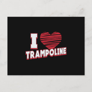 I Love Trampoline Jumper Jump Gymnast Trampolining Briefkaart