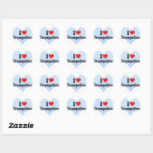 I Love Trampoline Ronde Sticker (Vel)