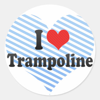 I Love Trampoline Ronde Sticker