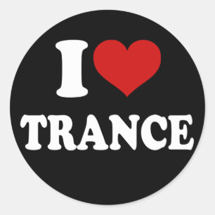I Love Trance Ronde Sticker