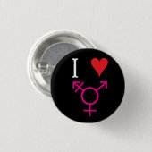 I Love Transgender Ronde Button 3,2 Cm (Voorkant /achterkant)