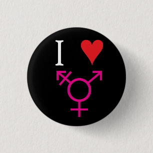 I Love Transgender Ronde Button 3,2 Cm
