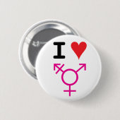 I Love Transgender Ronde Button 5,7 Cm (Voorkant /achterkant)