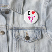 I Love Transgender Ronde Button 5,7 Cm (In situ)