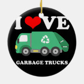 I Love Trash Garbage Trucks Pet Trucker Keramisch Ornament (Achterkant)