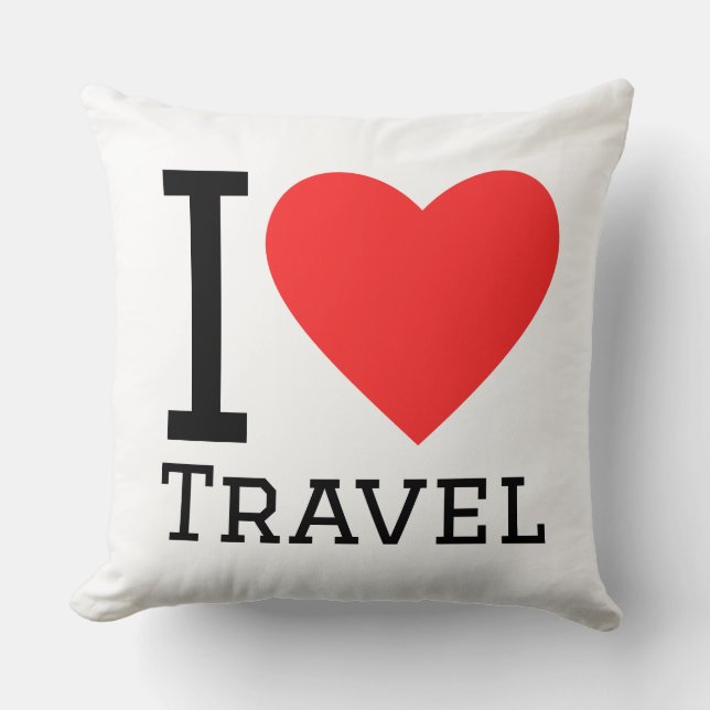 I love travel kussen (Voorkant)
