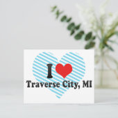 I Love Traverse City, MI Briefkaart (Staand voorkant)