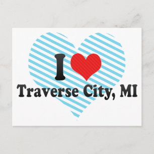 I Love Traverse City, MI Briefkaart