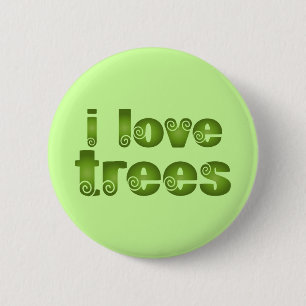 I Love Trees Gift T-shirts Ronde Button 5,7 Cm
