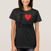 I Love Tren Distress Retro design T-shirt (Voorkant)