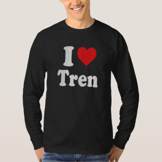 I Love Tren Distress Retro T-shirt