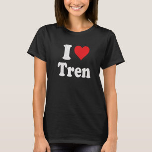 I Love Tren Distress Retro  T-shirt