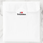 I Love Triathlon Ronde Sticker (Tas)
