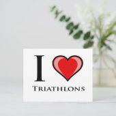 I Love Triathlons Briefkaart (Staand voorkant)