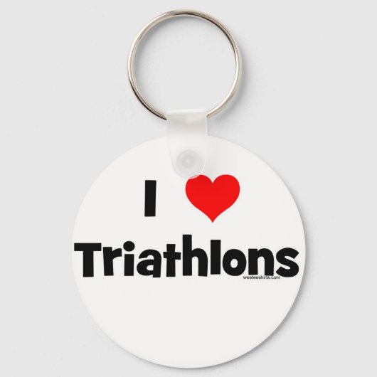 I Love Triathlons Sleutelhanger (Voorkant)