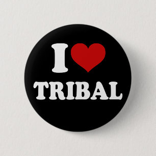 I Love Tribal Ronde Button 5,7 Cm