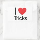 I Love Tricks Rechthoekige Sticker (Tas)