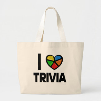 I Love Trivia Fun Epic Game Night Fun Logo Grote Tote Bag